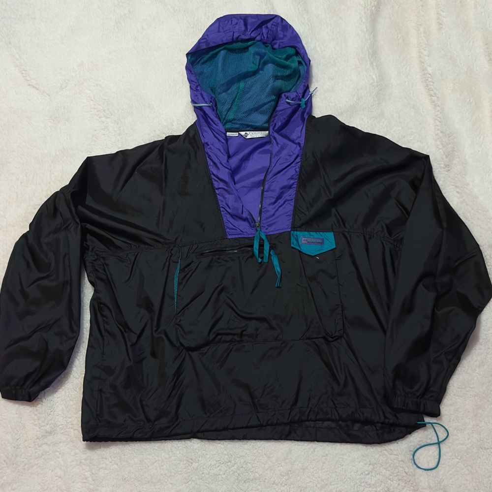 Vintage Columbia Quarter zip Windbreaker